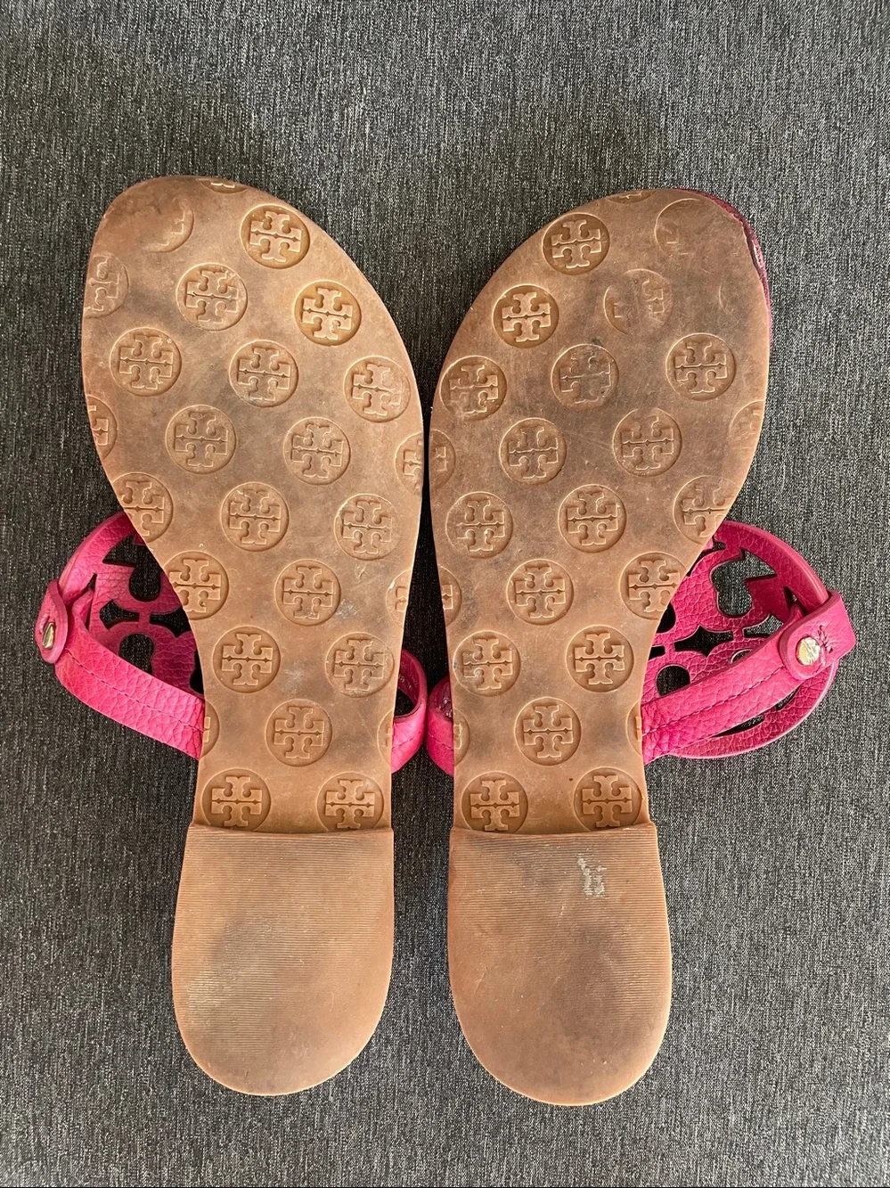 Tory Burch Miller sandals cerise pink leather US 9